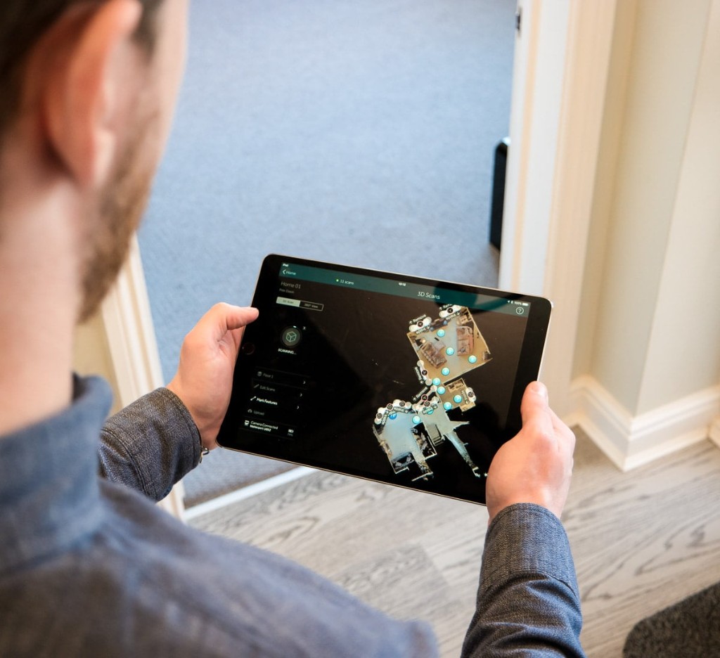 3D measurement view inside virtual tour