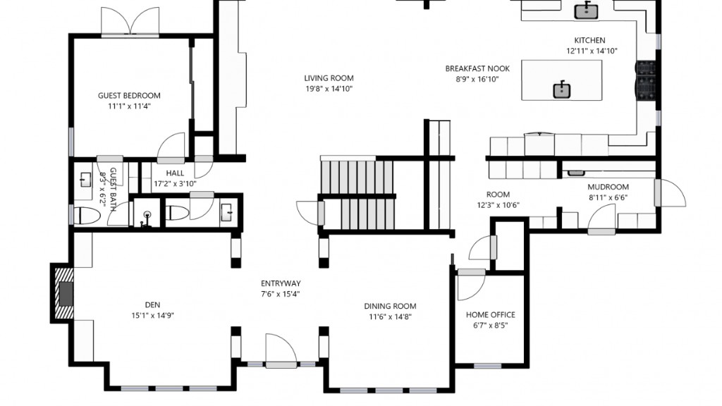 2D digital floor plan with room dimensions and labels